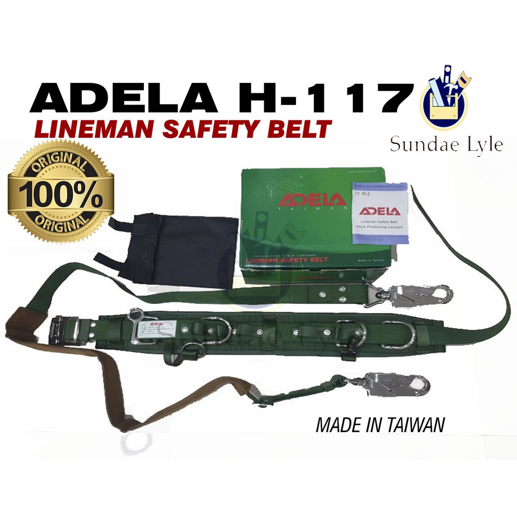 ADELA H117 Lineman Safety Belt Made in Taiwan H117 Shopee Philippines