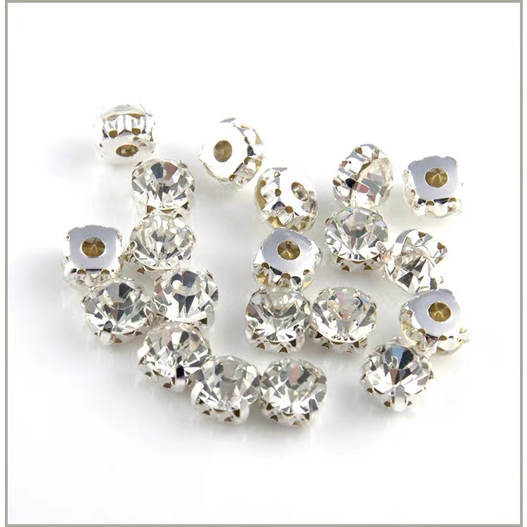 Hand-Sewn Rhinestone Single Claw Diamond Four-Legged Round Nailing ...