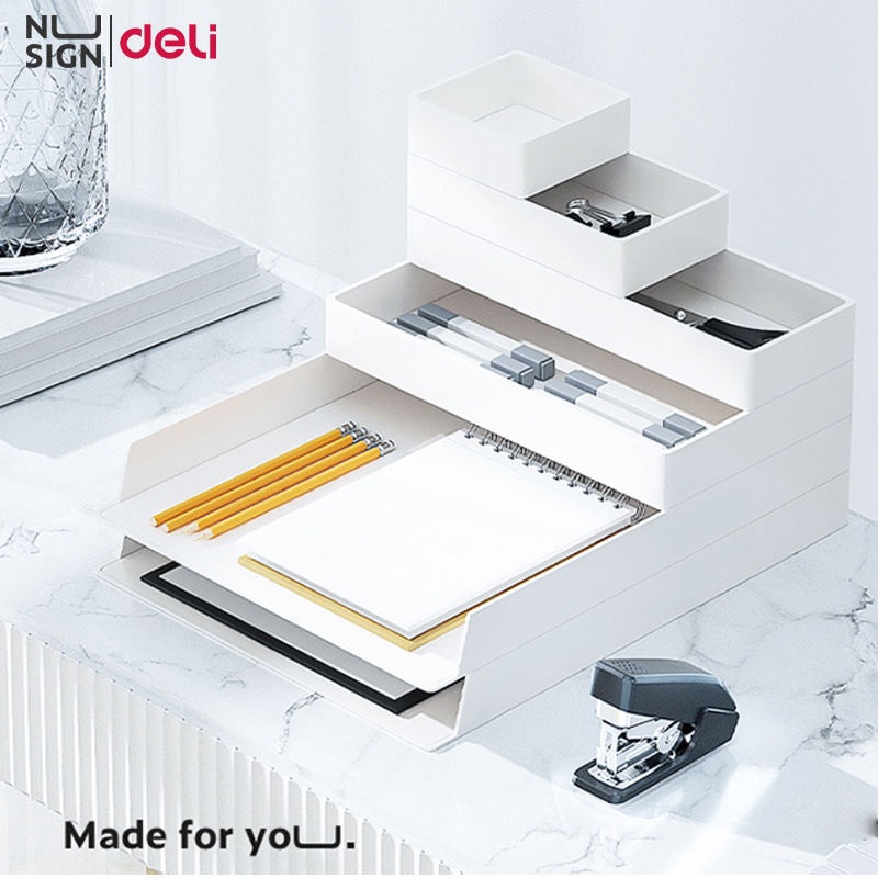 Deli Nusign File Organizer Document Paper Tray Desk File Organizer ...