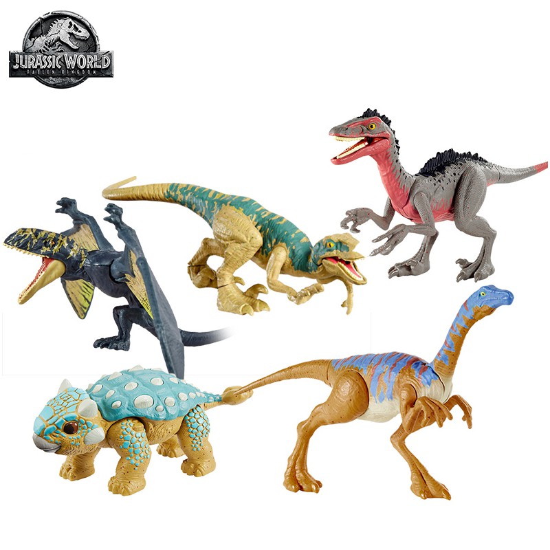 Original Jurassic World Dinosaurs Toys Velociraptor Ankylosaurus