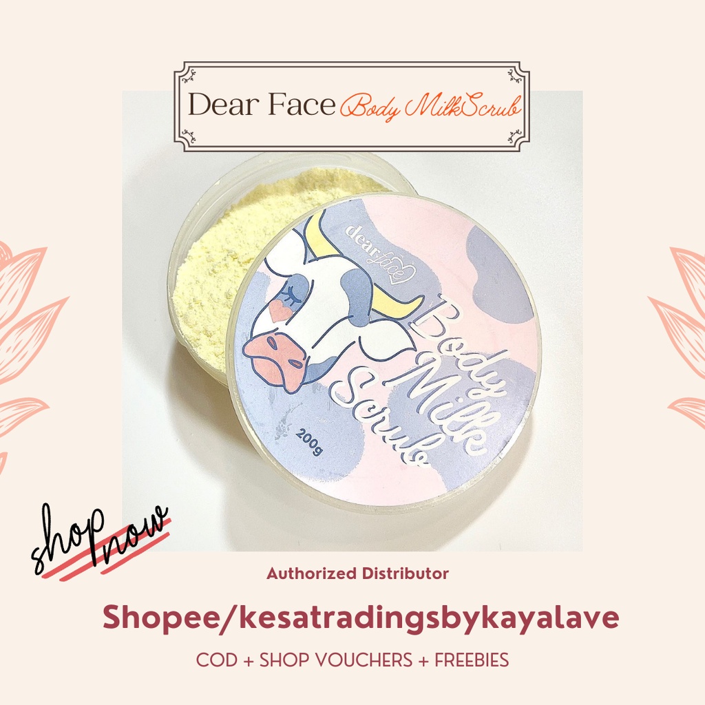 [With Freebies] Dear Face Body Milk Scrub and Sunflower Oil Shopee
