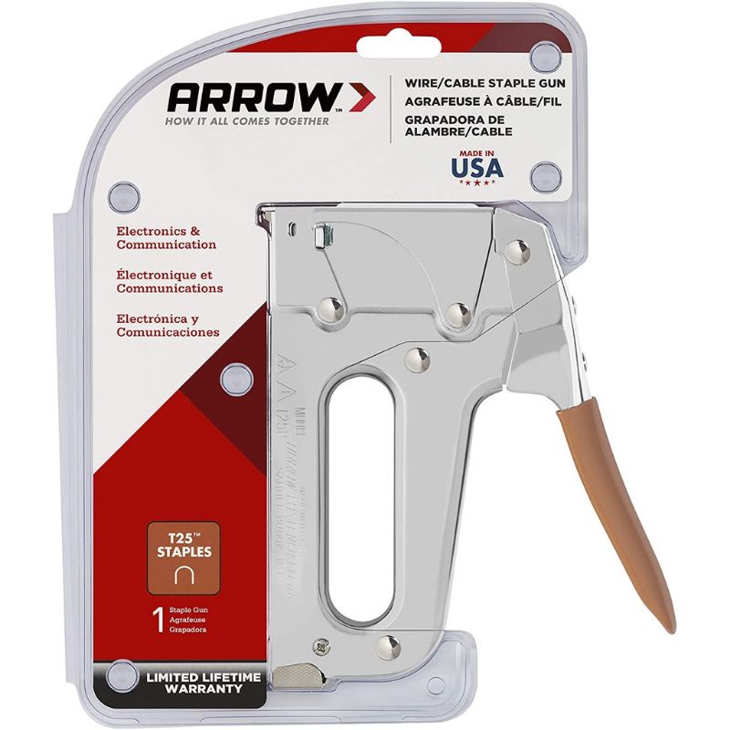 Arrow T25 Low Voltage Wire Staple Gun Tacker Stapler T25, Staple Wires