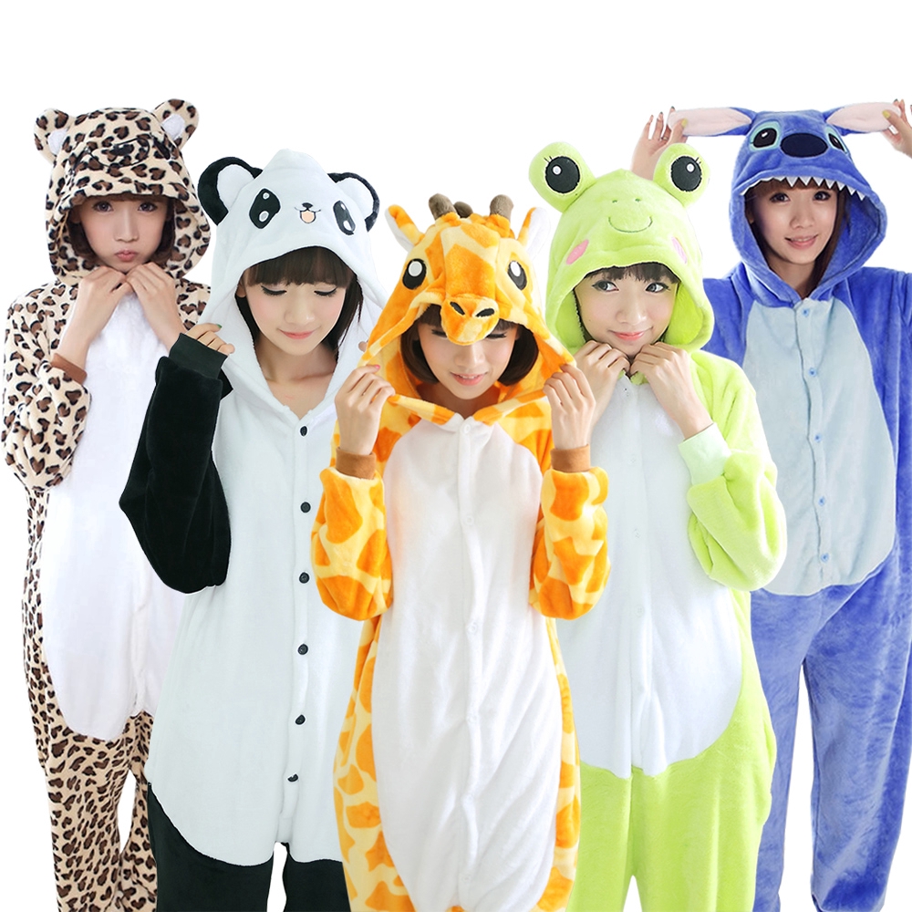 Women Winter Stitch Giraffe Homewear Cartoon Leopard Bear Panda ...