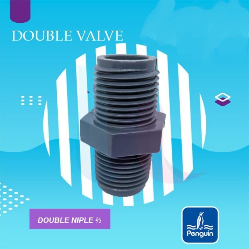 100 Original Penuin penguin double/1/2 inch And 3/4 inch pvc double