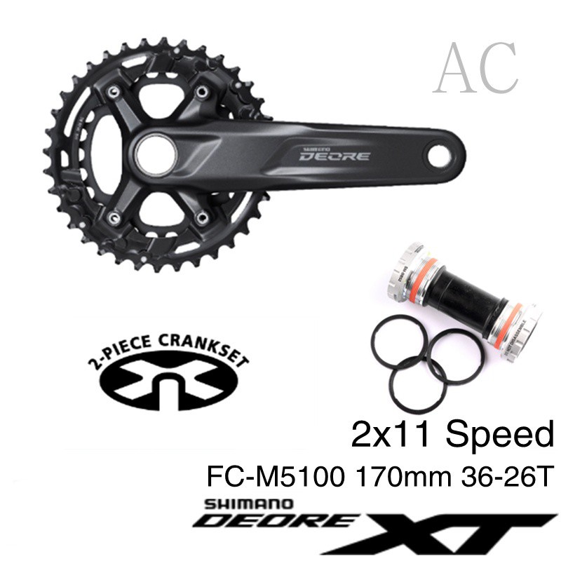 Shimano XT M8000-2 11-Speed Mountain Bike 36/26t 175mm Crankset Black