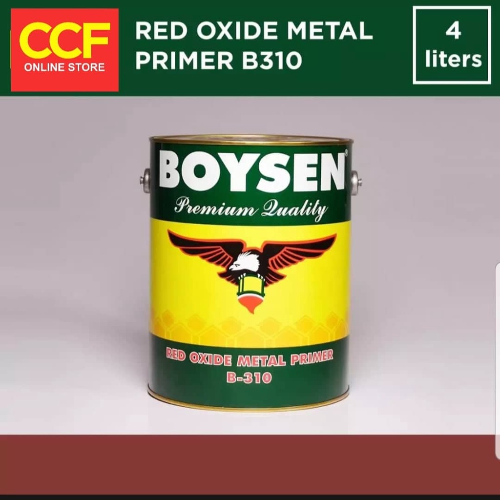 Boysen Metal Primer Red Oxide 4 Liters Gallon | Shopee Philippines