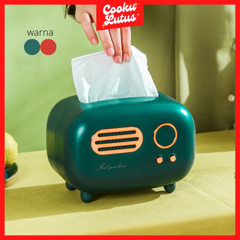 Aesthetic Tissue Box Model Retro Radio Tissue Box Classic Minimalist