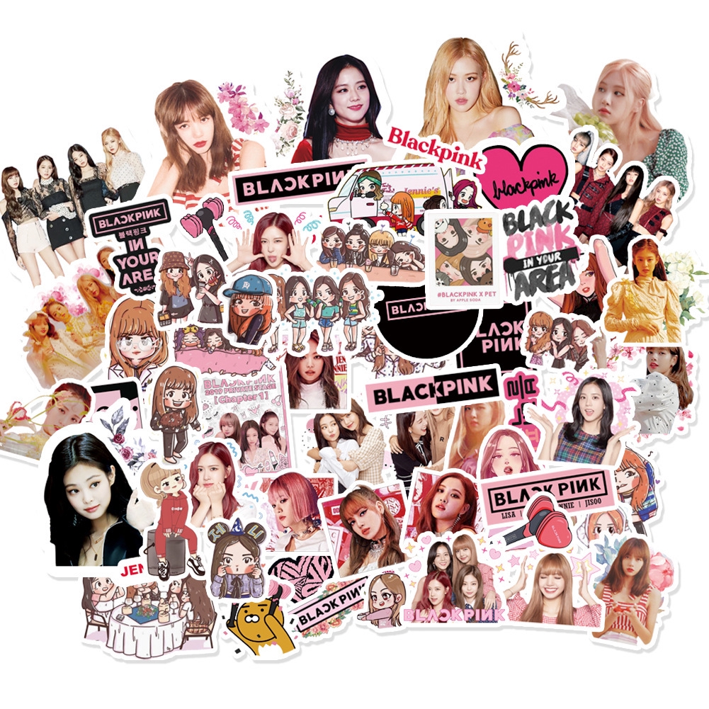 65 BlackPink Hand Account Stickers Lisa Real Person Decoration Big Head ...
