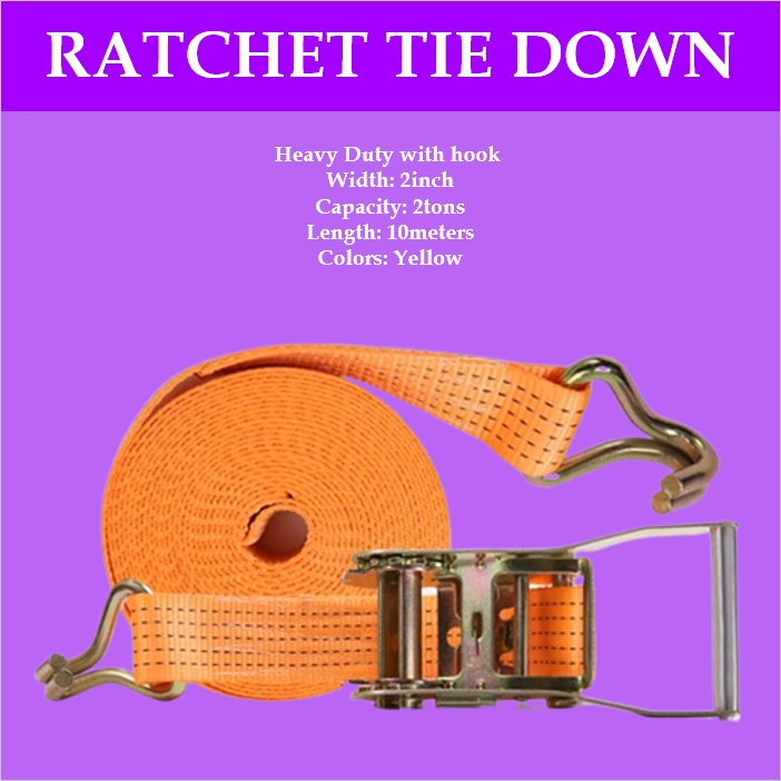 5T Heavy Duty Adjustable Ratchet Cargo Tie Down Straps Luggage Belt