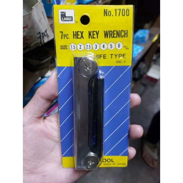 Large Tool Hex Key Wrench Sets Jack Knife Type Holder 1.5mm6mm Made in