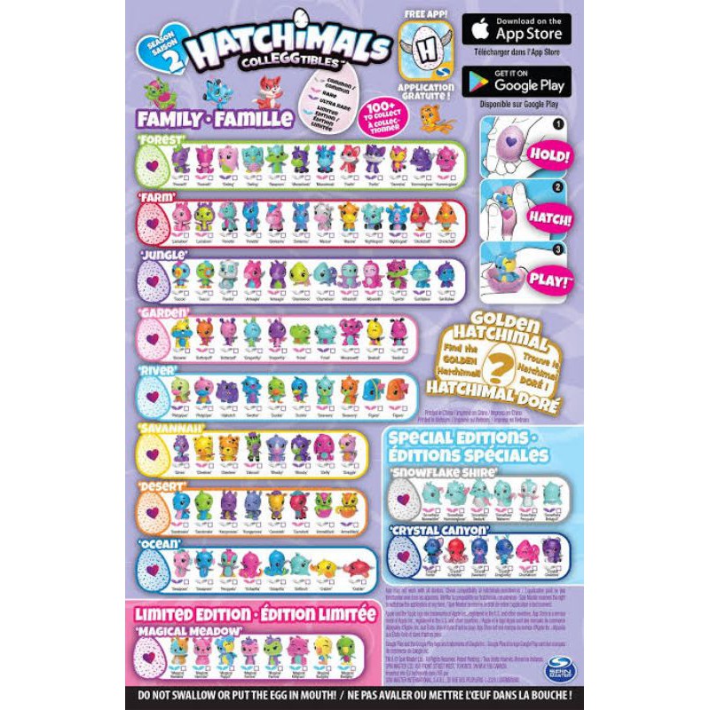 Hatchimals best sale colleggtibles list