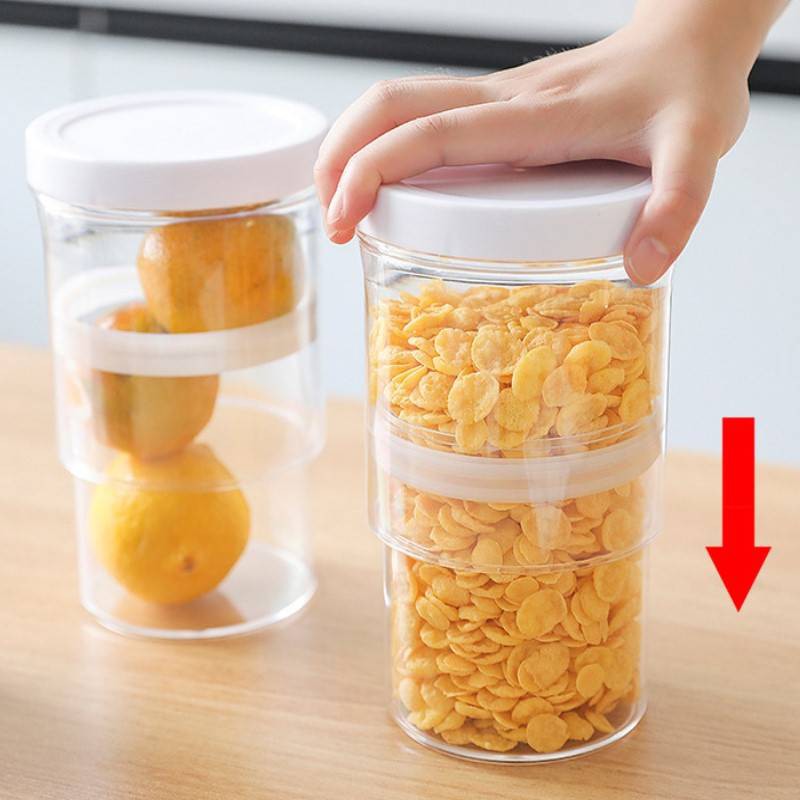 850-1400ml Adjustable Airtight Container Compressed Airtight Food ...