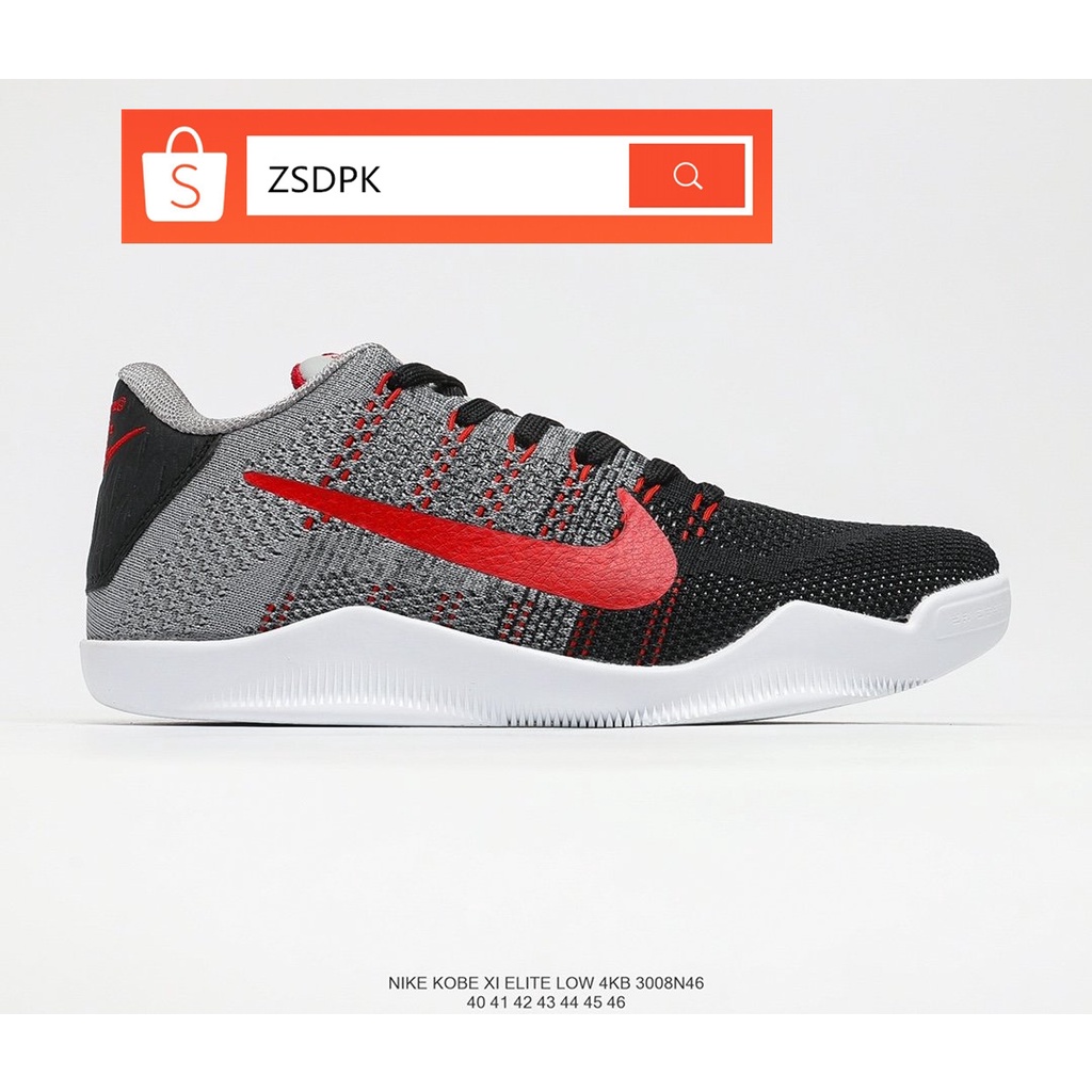 Original Nike Kobe Xi Elite Low Cut Black Gray Sport Basketball Shoes For  Men | Shopee Philippines