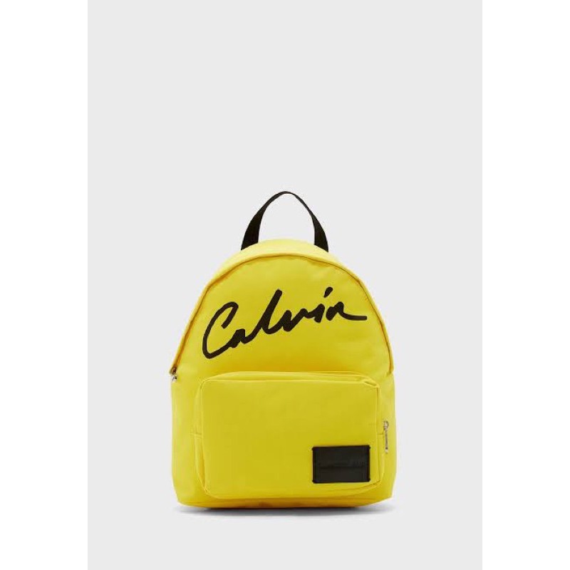 Calvin Klein Yellow Sculpted Backpack Shopee Philippines