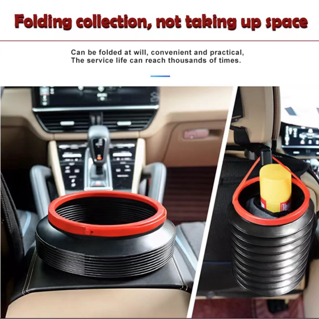 Foldable Car Trash Can Telescopic Bucket Folding Car Storage Bucket Bin ...