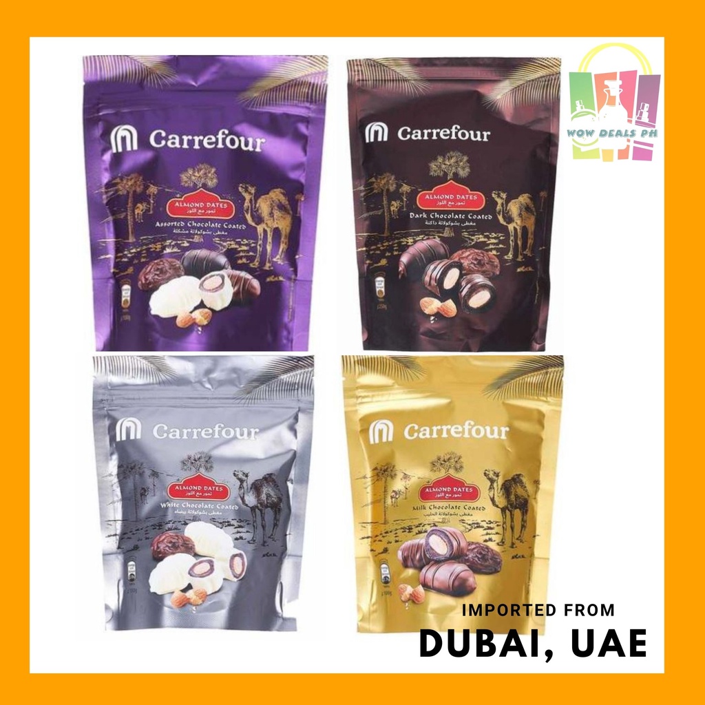 Carrefour Almond Dates Chocolate 100g | Shopee Philippines