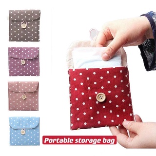 Portable Menstrual Pad Organizer Pouch Cotton Storage Bag Sanitary