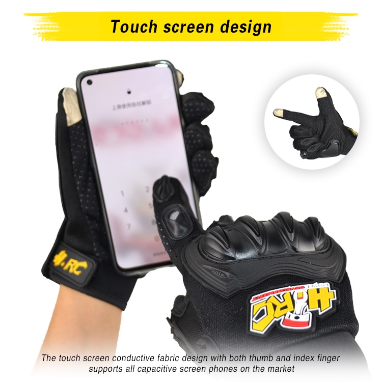 HIRC POWER DEVELOPMENT TAIWAN FULL GLOVES Touch Screen Moto Bike Gloves ...