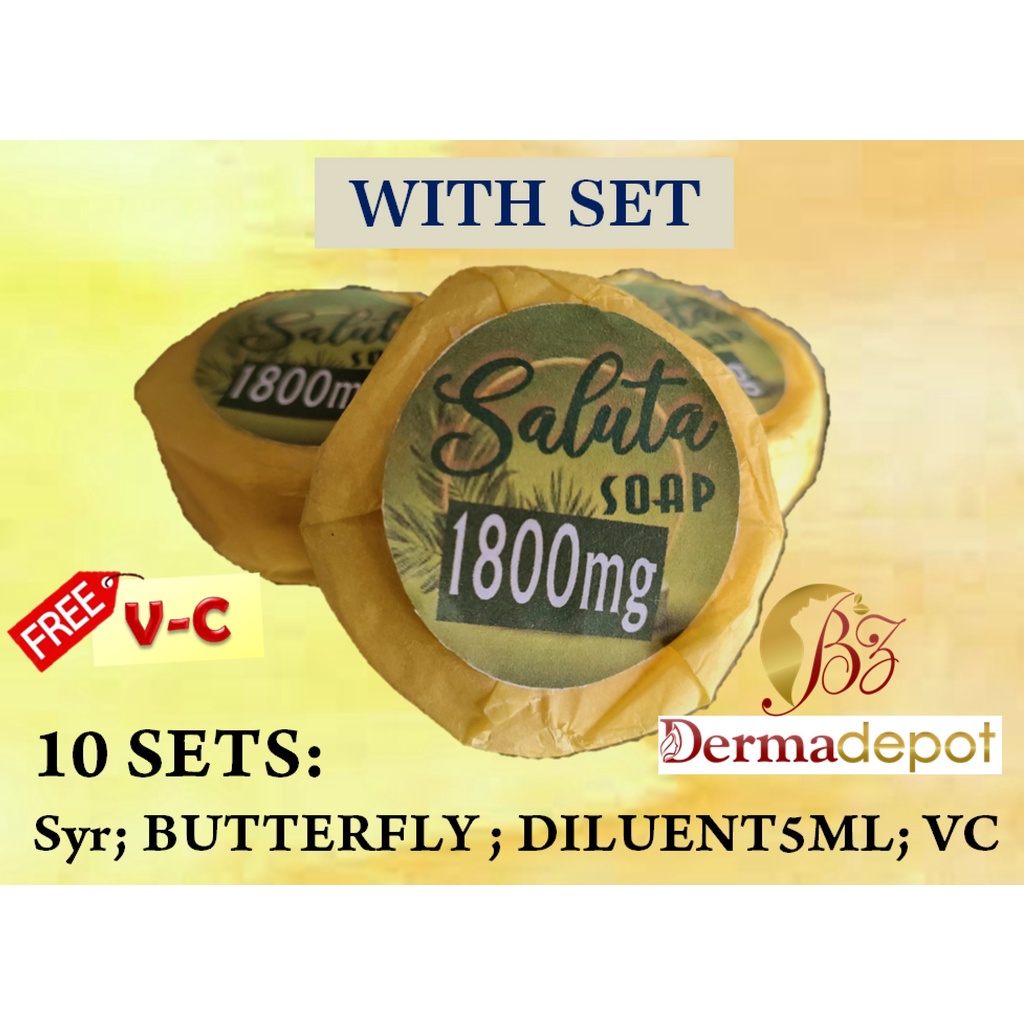 SALUTA SOAP 600 1200 1800 WITH OPTION SET with DERMADEPOT | Shopee ...