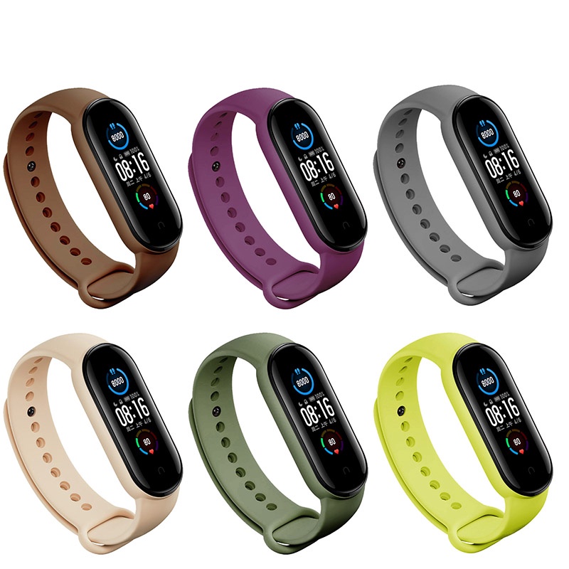 Xiaomi Mi Band Strap 5 6 Mi Compatible Silicone Strap mi smart band 6