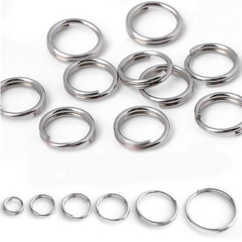 5/6/8/10/12mm Metal Double Loop Split Jump Ring Open Jump Rings Silver ...