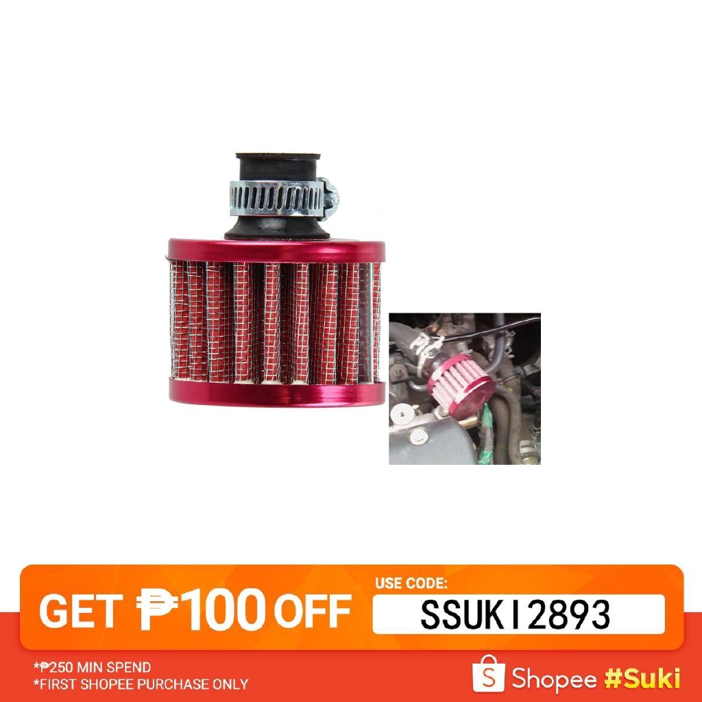 thumbnail image 2 of BCSMMCAR 2-Pack 12mm Blue Crankcase Breather Filters – Cold Air Intake / Turbo Vent 2 of 4