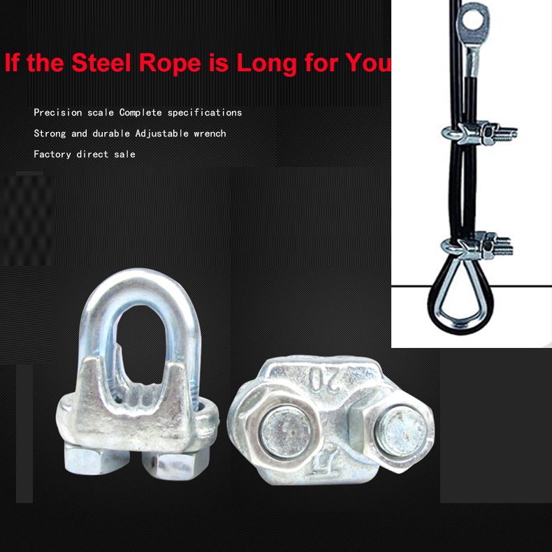 Pp0610 Steel Wire Rope Clip Chuck Lock U-shaped Chuck Buckle Fixed 