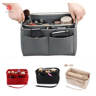 Multi-Pocket Travel Insert Felt Organizer Bag Purse Handbag Portable Dorm  Room Cosmetic Storage Bags For