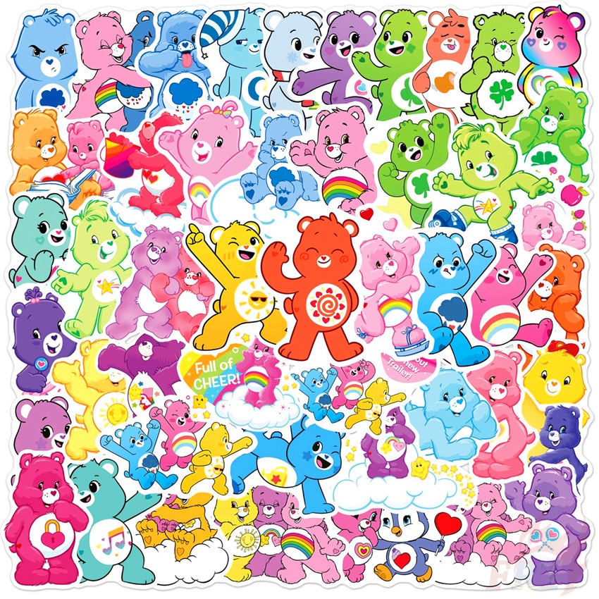 Care Bears - Series 04 Stickers 50Pcs/Set Cartoon DIY Luggage Laptop ...