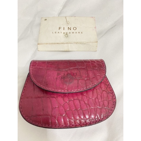 Fino Leather Fuchsia Pink Coin Purse (Authentic PreLoved) Shopee