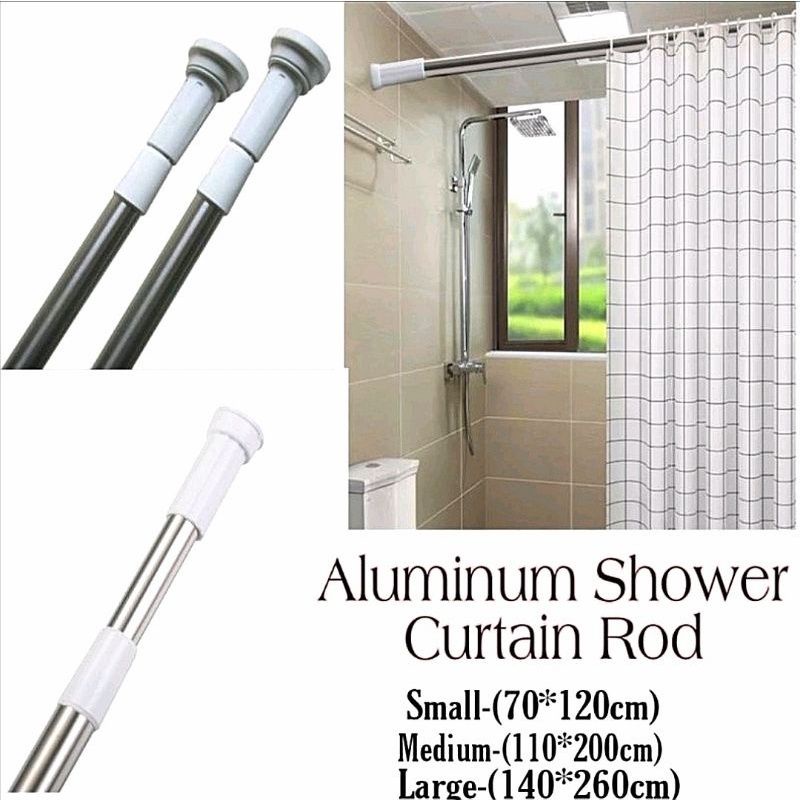 Stainless Steel Extendable Shower Rod Multi Uses Self Supporting ...