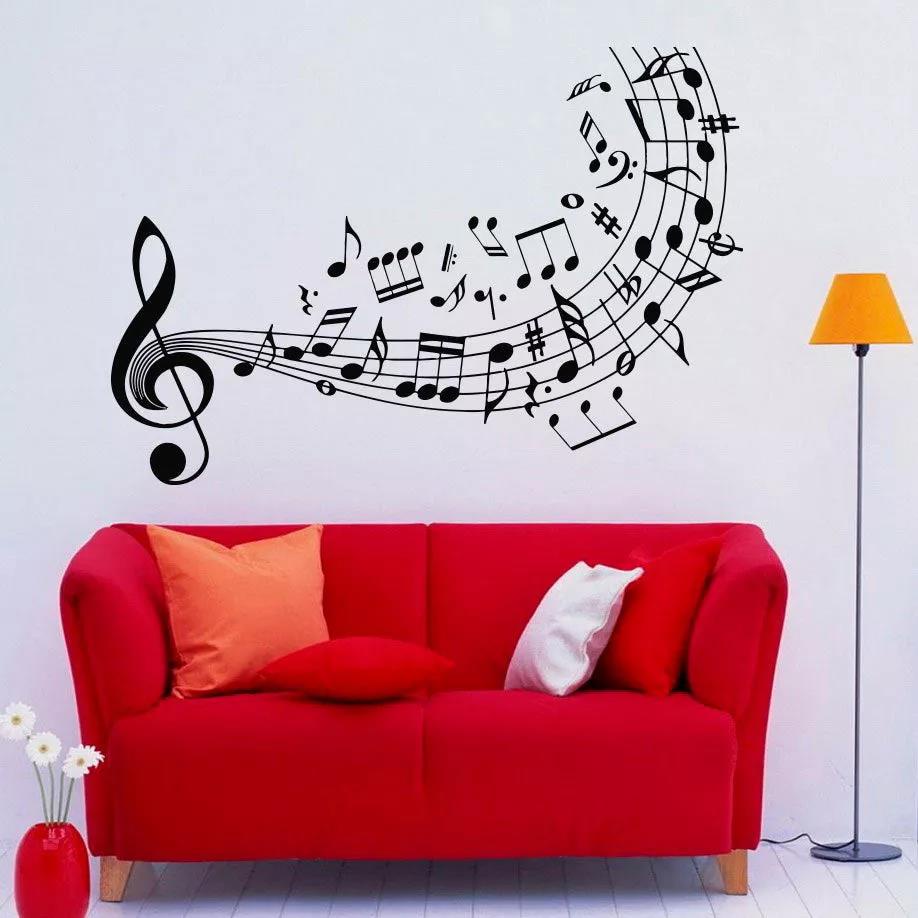 Music Notes Wall Decal Vinyl Treble Clef Music Wall Sticker Home ...