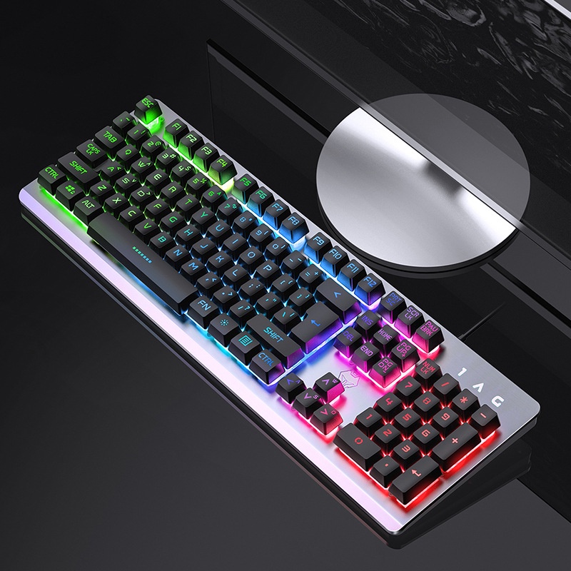 Silver Eaglek002Metal Mechanical Feeling Gaming Keyboard Wired Desktop ...