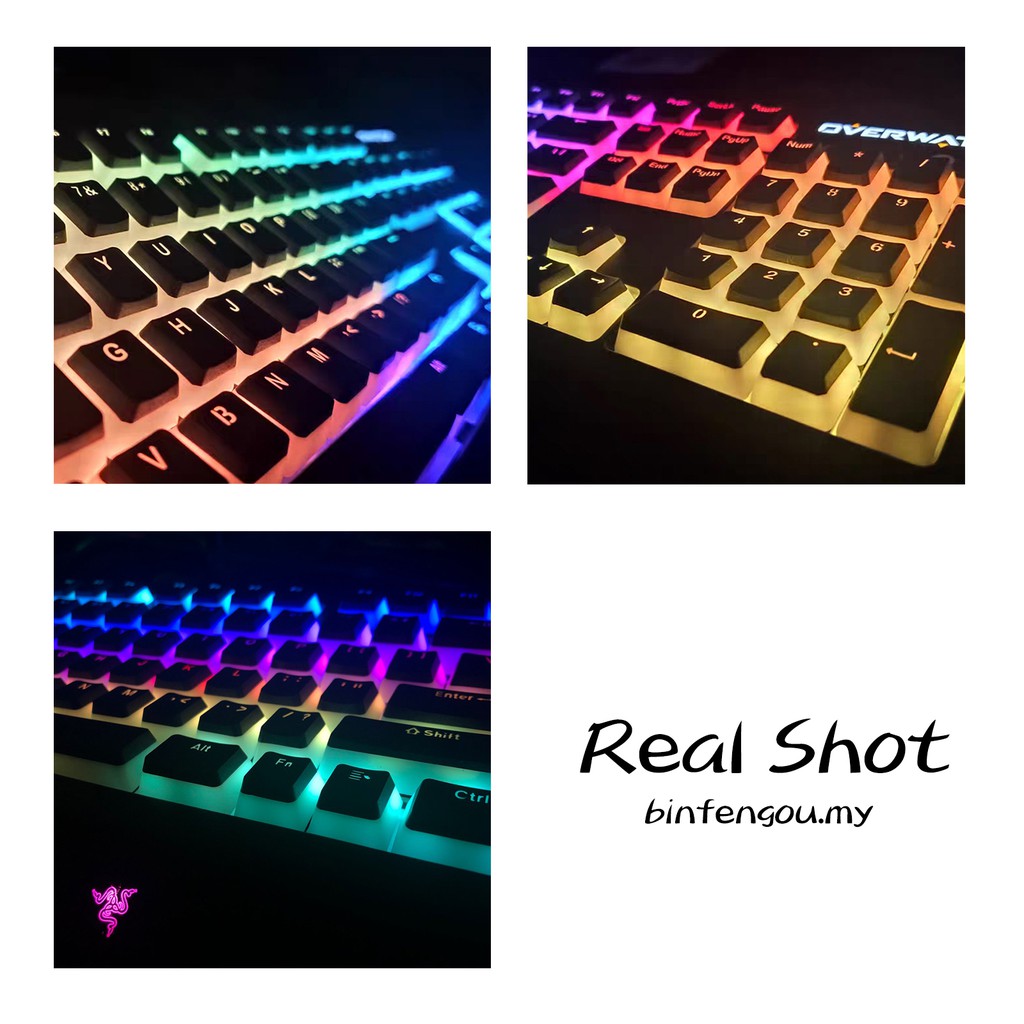 Razer PBT Pudding Keycaps supplement pack, Doubleshot Mechanical Keyboard Keycap Vjou Shopee