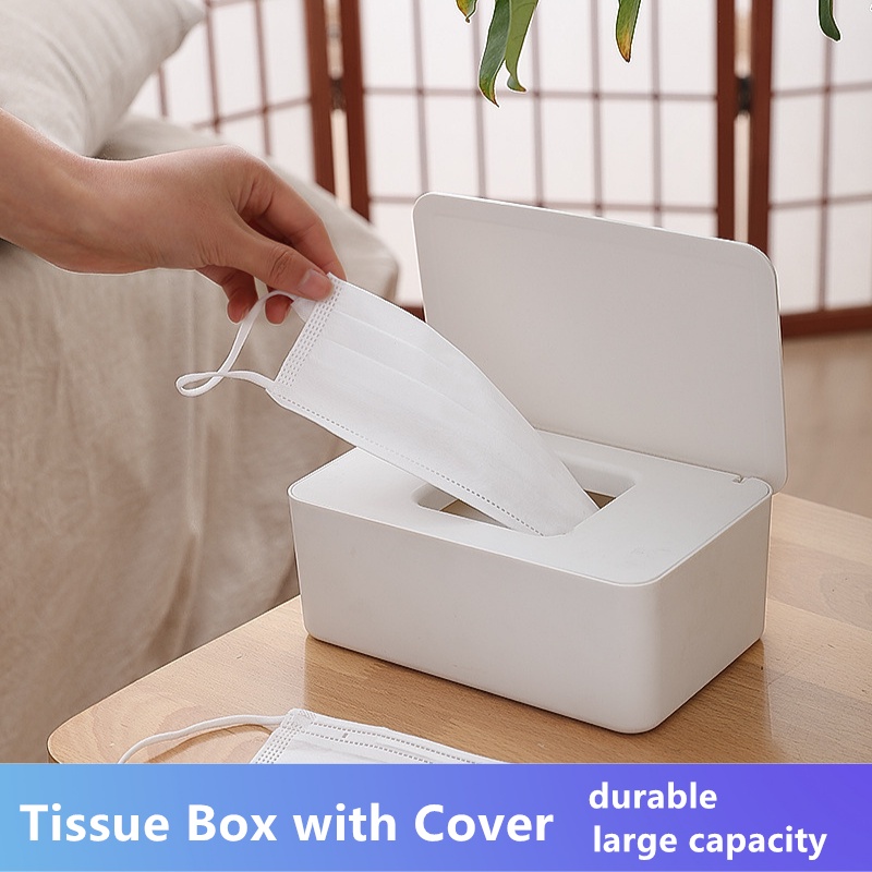 Tissue Box with Cover Home Tissue Dispenser Multifunctional Dustproof ...