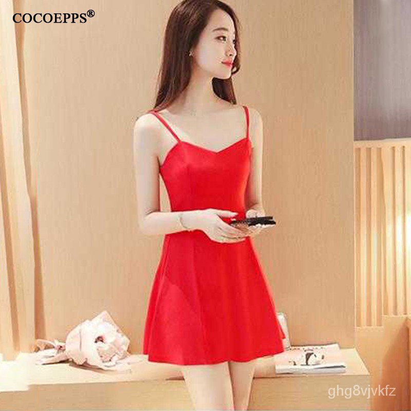 【Lowest price】Sexy Party Mini Dresses Spaghetti Strap Red Dress Black