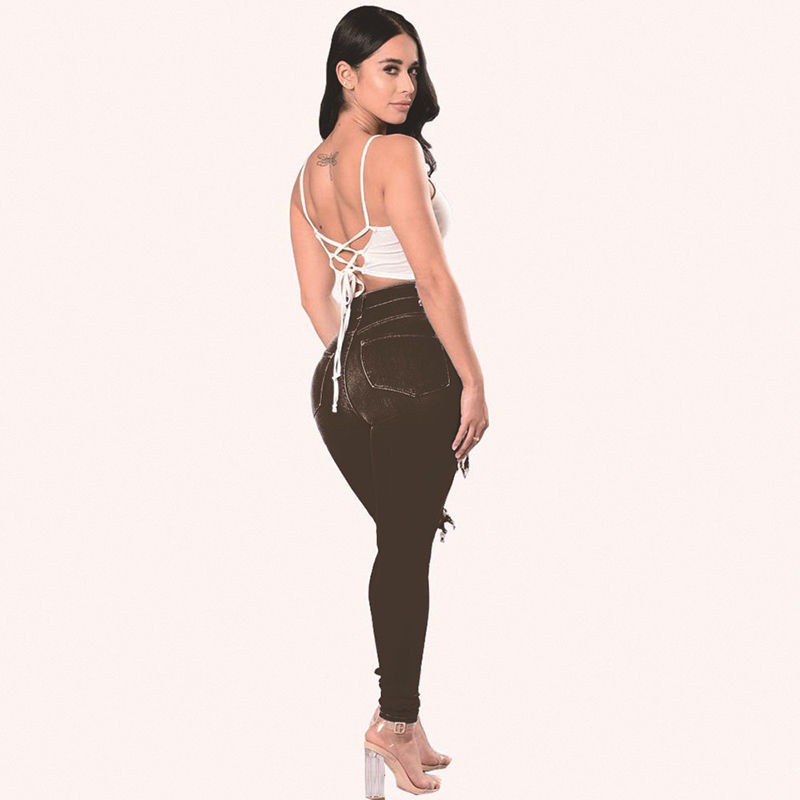 Fashion (black)Sweetown Safari Style High Waist Streetwear Pants