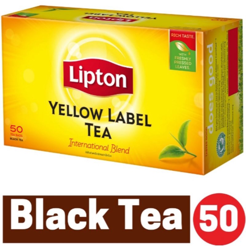 (COD) LIPTON YELLOW LABEL TEA BLACK TEA WITH FRESHLY PRESSED LEAVES BOX ...