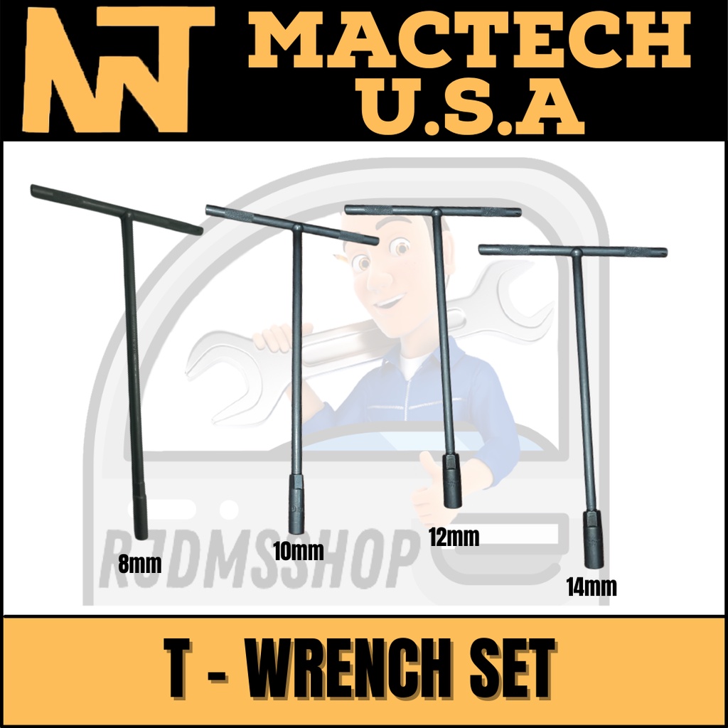Mactech T Wrench Set mm14mm Chrome Vanadium High Quality