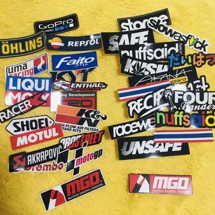 Motorcycle Stickers 1 SET A4 SIZE WATERPROOF/HIGH QUALITY/LAMINATED ...