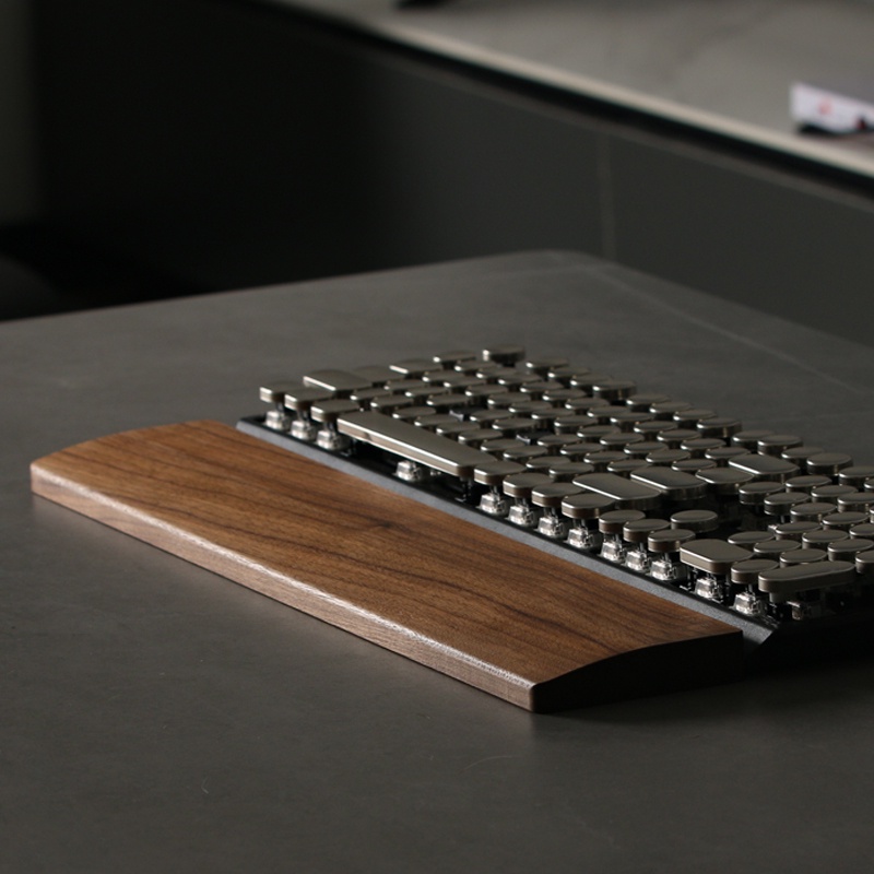 Black walnut solid wood mechanical keyboard hand rest wooden wrist pad