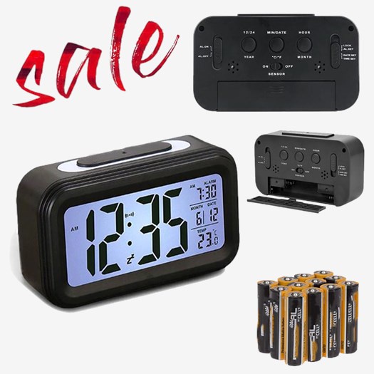 Good Quality Desk Digital Alarm Clock with Free 3A Battery | Shopee ...