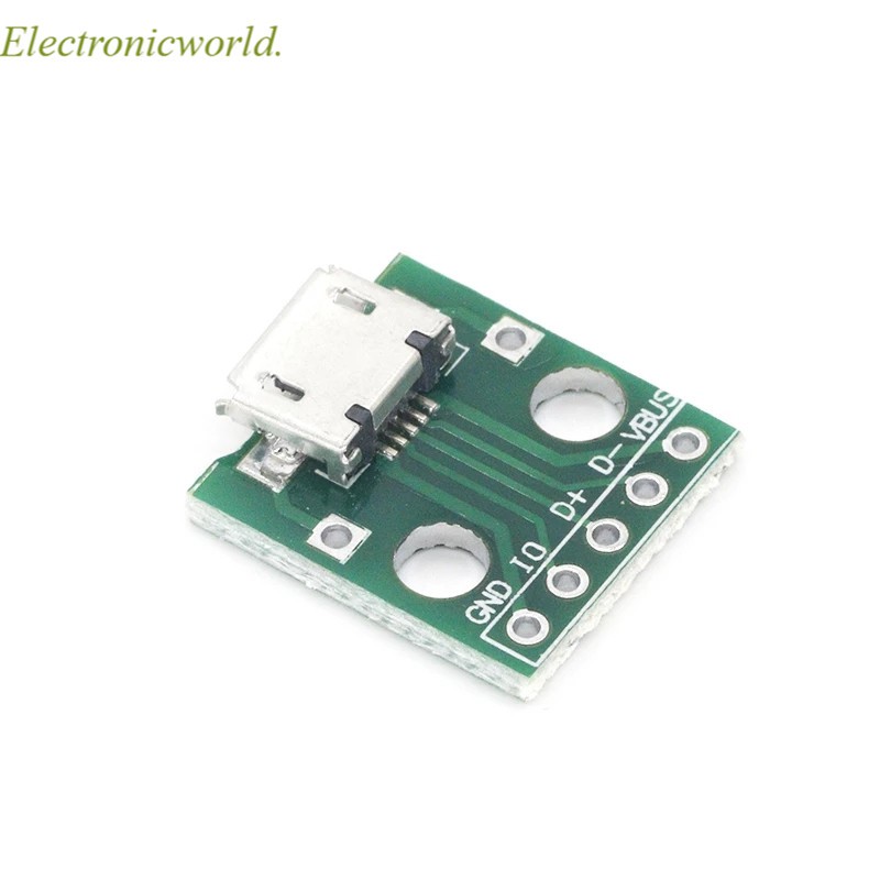 Micro Usb To Dip Adapter 5pin Female Connector B Type Pcb Converter Breadboard Usb 01 Switch 6019