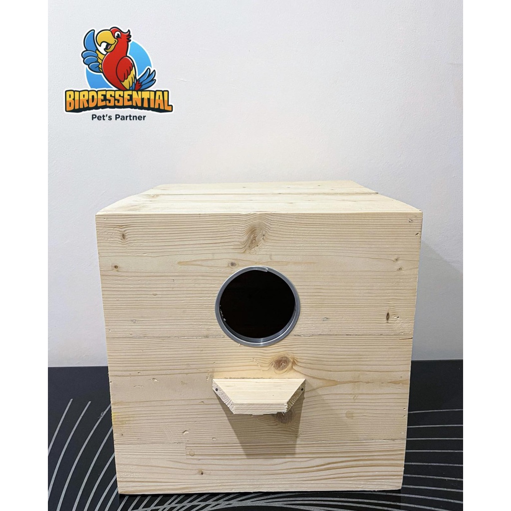 Bird Nest Box for Medium birds with free kusot (12x12x12) | Shopee ...