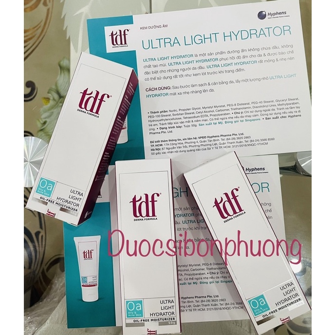 Specialized moisturizer for OILY ACNE skin TDF Ultra Light Hydrator 50g ...