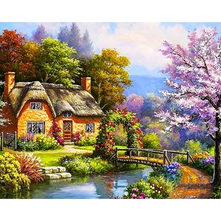 Dream Country Series Landscape Painting - Vẽ ngôi nhà và phong cảnh: Bản vẽ tuyệt đẹp về ngôi nhà và phong cảnh là điều bạn không thể bỏ qua. Đây là một trong những bức tranh thuộc series \