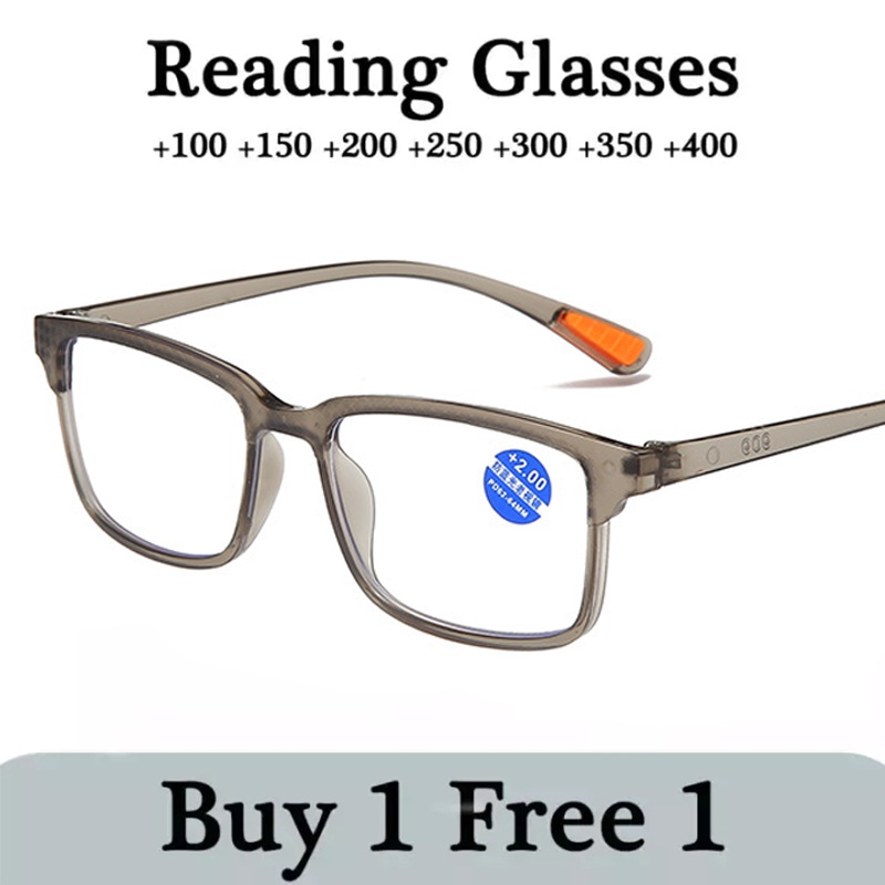 Buy 1 Free 1 New Frosted Reading Glasses Anti Blue Glasses For Men Women Simple Glasses 8940