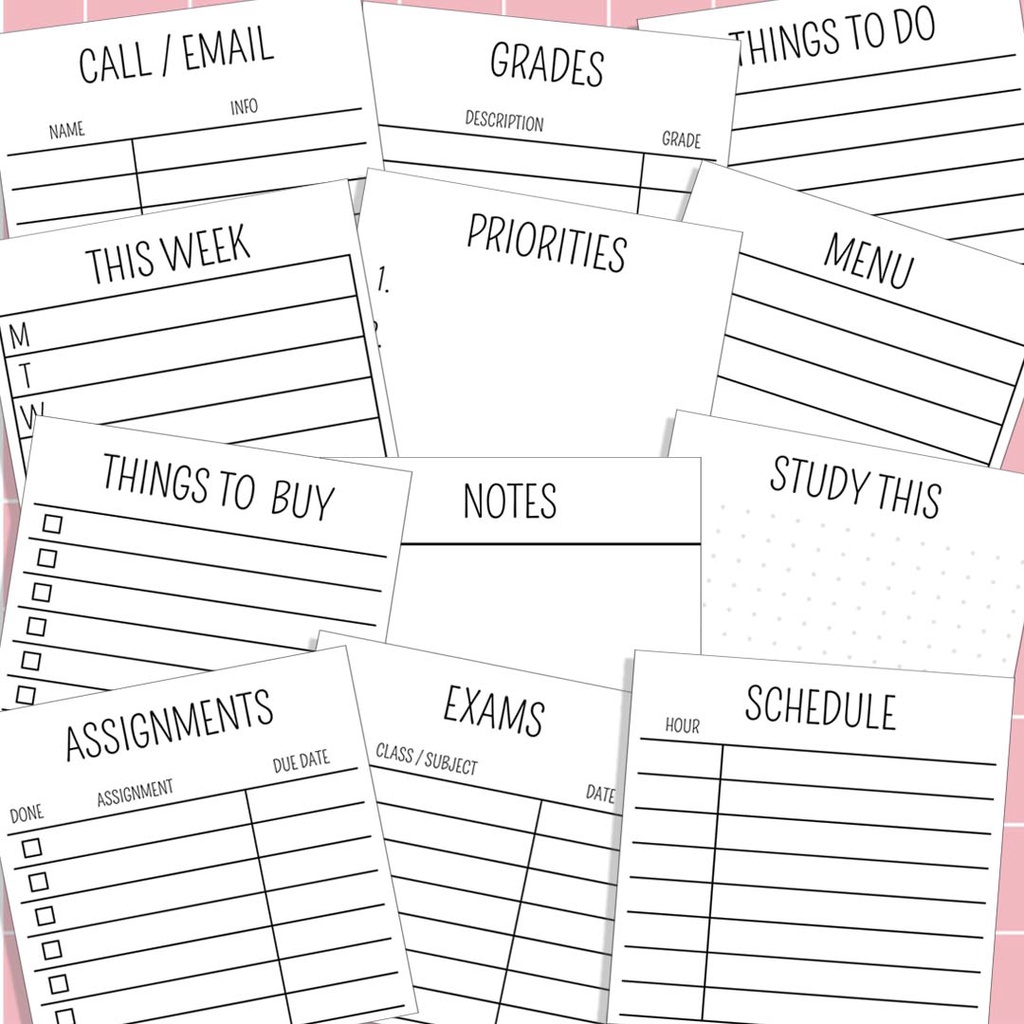 Student Notepad Minimalist Bullet Journal Neutral College School