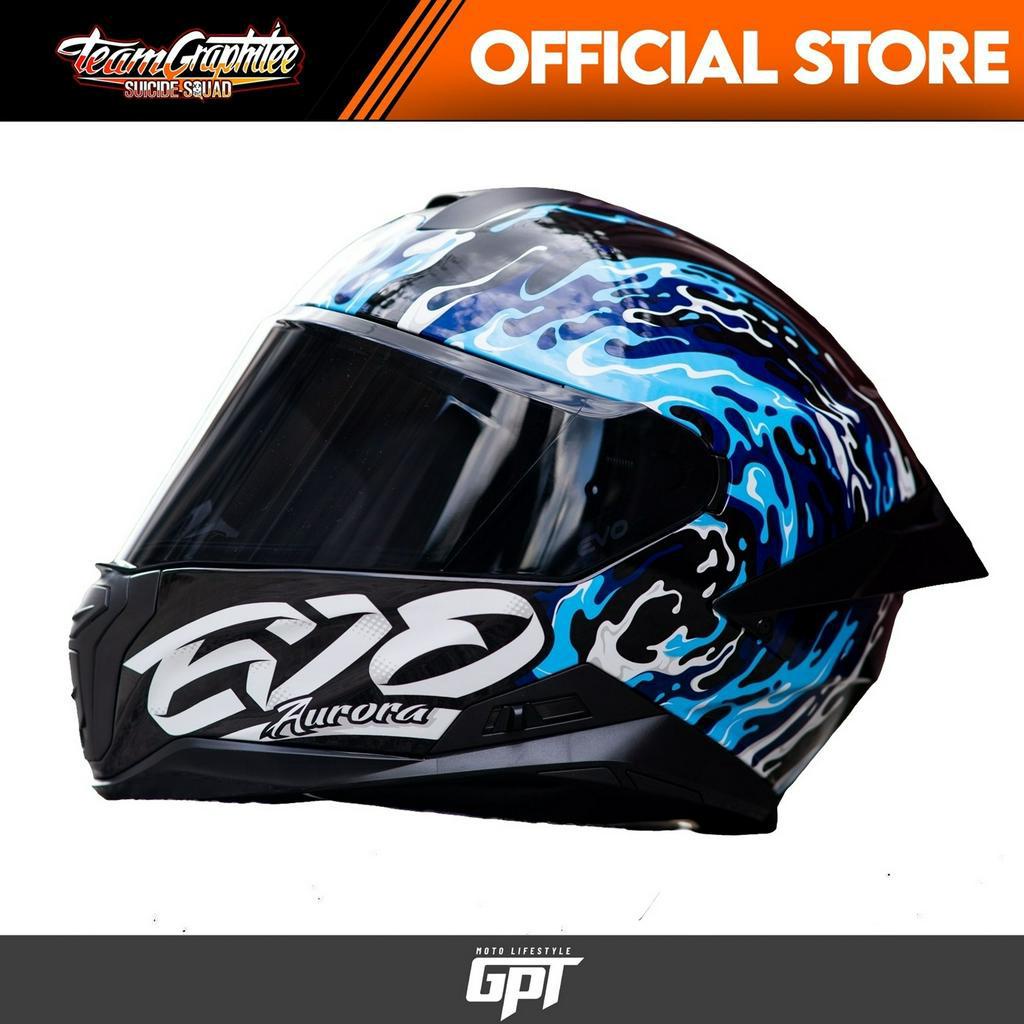 Evo Helmet Xr Aurora Full Face Dual Visor W Free Clear Lens Shopee