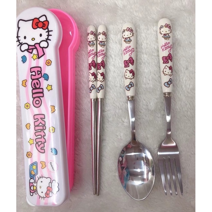 Hello Kitty spoon set with case | Shopee Philippines